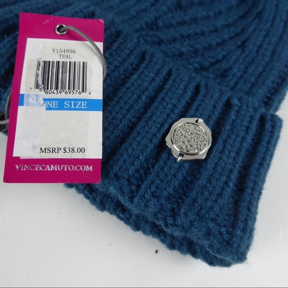 Vince Camuto Cable Knit PomPom Beanie Hat Bundle - Picture 9 of 15